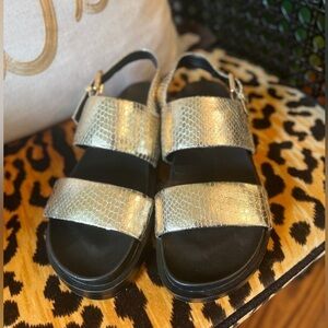 AEROSOLES Women’s Gold Buckle Sandal Leggenda